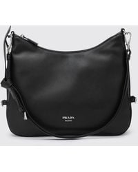 Prada - Large Fold Leather Bag - Lyst
