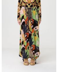 Etro - Printed Silk Wide Leg Trousers - Lyst