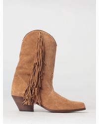 Vic Matié - Vic Mati&Eacute Suede Boot With Fringes - Lyst