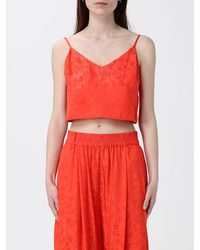 Pinko - Alpago Viscose Blend Crop Top - Lyst