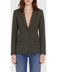 Patrizia Pepe - Single-Breasted Slim Fit Technical Jersey Blazer With Lapel Collar - Lyst