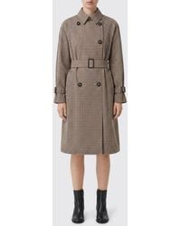 Max Mara - Cotton Blend Double Breasted Trench Coat - Lyst