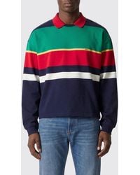 Versace - Striped Cotton Polo Shirt - Lyst