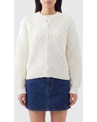 Comme des Garçons - Comme Des Gar&Ccedil	Ons Crewneck Long-Sleeved Cardigan With Ribbed Trims - Lyst