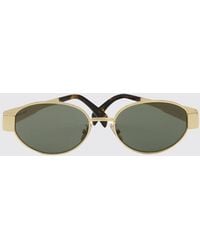 Celine - Triomphe Metal Sunglasses - Lyst