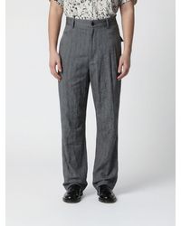 Dries Van Noten - Cotton Blend Wide-Leg Pants - Lyst