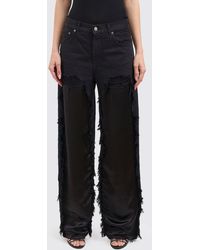 Haikure - Distressed Denim Palazzo Jeans - Lyst