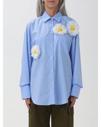 MSGM - Camicia in cotone con fiori - Lyst