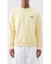 Jacquemus - Pure Cotton Crewneck Sweatshirt With Applied Contrast Logo - Lyst