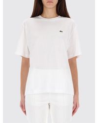 Lacoste - Cotton T-Shirt With Logo - Lyst