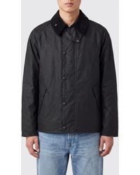 Barbour - Transport Short Waxed Cotton Jacket With Corduroy Collar - Lyst