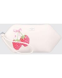 Ganni - Recycled Leather Mini Pouch With Fruit Print - Lyst