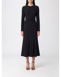 Alberta Ferretti - Long-Sleeved A-Line Midi Ceremony Dress - Lyst