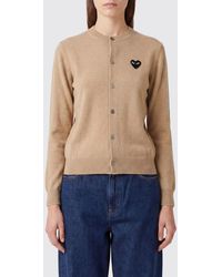 COMME DES GARÇONS PLAY - Comme Des Gar&Ccedil	Ons Play Wool Cardigan With Logo - Lyst