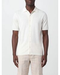 Kangra - Short-Sleeved Stretch Cotton Polo Shirt With Classic Collar - Lyst