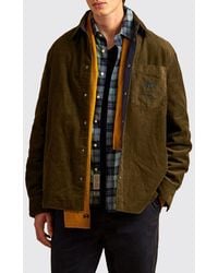 La Martina - Velvet Shirt Jacket With Patch Pockets And Embroidered Logo - Lyst