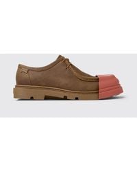 Camper - Junction Nubuck And Rubber Derby Shoes - Lyst