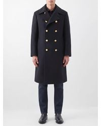 Brunello Cucinelli - Long Double-Breasted 100% Cashmere Coat With Metal Buttons - Lyst