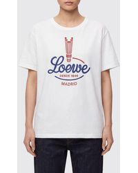 Loewe - Cotton T-Shirts With Logo - Lyst