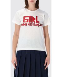 Comme des Garçons - Comme Des Gar&Ccedil	Ons Short-Sleeved Cotton T-Shirt With Front Logo Print - Lyst