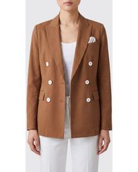 Circolo 1901 - Double-Breasted Cropped Slim Fit Stretch-Cotton Blazer - Lyst
