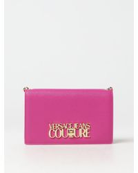 Versace - Mini Wallet Bag In Saffiano Synthetic Leather - Lyst