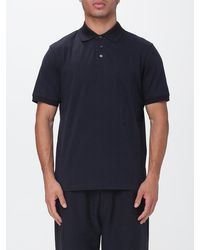 Emporio Armani - All-Over Logo Cotton Piqué Polo Shirt - Lyst