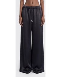 Courreges - Courr&Egrave	Ges Satin Wide-Leg Pants With Drawstring - Lyst