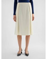 Jil Sander - High-Waisted Crêpe Midi Pencil Skirt With A Side Zip Closure - Lyst