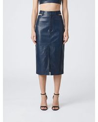 Jil Sander - Cut-Out High-Waist Leather Midi Pencil Skirt With Front Slit - Lyst