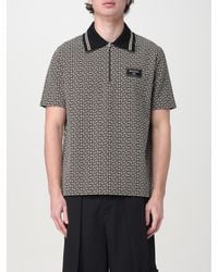 Balmain - Monogram Zip Polo - Lyst