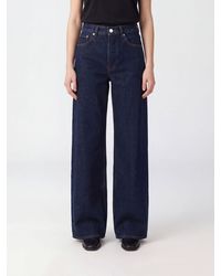 Anine Bing - High-Waisted Wide-Leg Denim Jeans With Five Pockets - Lyst