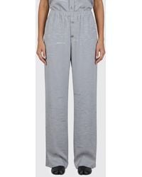 MM6 by Maison Margiela - Viscose Blend Wide-Leg Trousers - Lyst