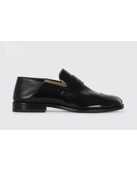 Maison Margiela - Tabi Brushed Leather Loafers - Lyst