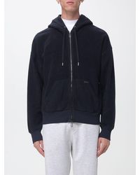 Paolo Pecora - Cotton Zip-Up Hoodie With Drawstring And Welt Pockets - Lyst