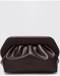 THEMOIRÈ - Themoir&Egrave Bios Draped-Design Vegan Leather Clutch - Lyst