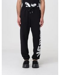 DISCLAIMER - Cotton Jogging Trousers With Drawstring And Contrast Logo - Lyst