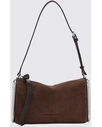 Marc Jacobs - Suede Leather Shoulder Bag With Metallic Double J Logo - Lyst