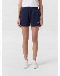 Sporty & Rich - Sporty &Amp Rich Cotton Shorts With Elasticated Waist And Contrast Logo - Lyst