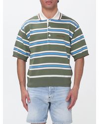 DSquared² - Striped Cotton Polo Shirt With Logo - Lyst