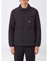 Maison Kitsuné - Maison Kitsun&Eacute Quilted Waterproof Nylon Shirt Jacket With Logo - Lyst