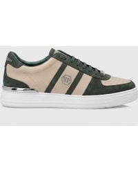 Philipp Plein - Low-Top Leather Trainers With Hexagon Logo And Round Toe - Lyst