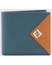 Fendi - Lui Ff Monogram Grained Leather Bifold Wallet - Lyst