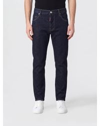 DSquared² - Vaqueros De Corte Recto Y Tiro Medio En Denim De Algodón - Lyst