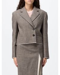 Tela - Cropped Double-Breasted Blazer - Lyst