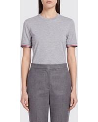 Thom Browne - 4-Bar Merino Wool T-Shirt - Lyst