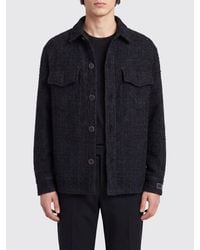 Balmain - Cotton-Blend Tweed Shirt Jacket With Patch Pockets - Lyst