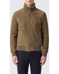 Salvatore Santoro - Suede Lambskin Bomber Jacket With High Neck - Lyst