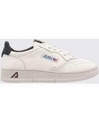 Autry - Medalist Low Two-Tone Calfskin And Suede Trainers - Lyst