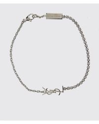 Saint Laurent - Cassandre Brass Bracelet With Ysl Monogram - Lyst